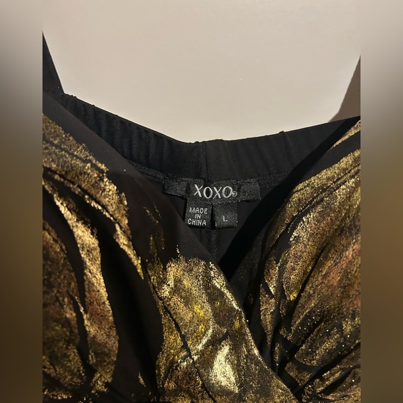 Y2K gold scrunch butt clubbing dress‎ size L - Picture 3 of 5